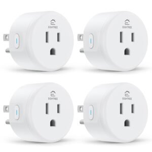 EIGHTREE Smart Plug, WiFi Outlet Works with Alexa & Google Home, Smart Home Socket with Remote Control & Timer Function, 2.4GHz WiFi Only, 4 Packs