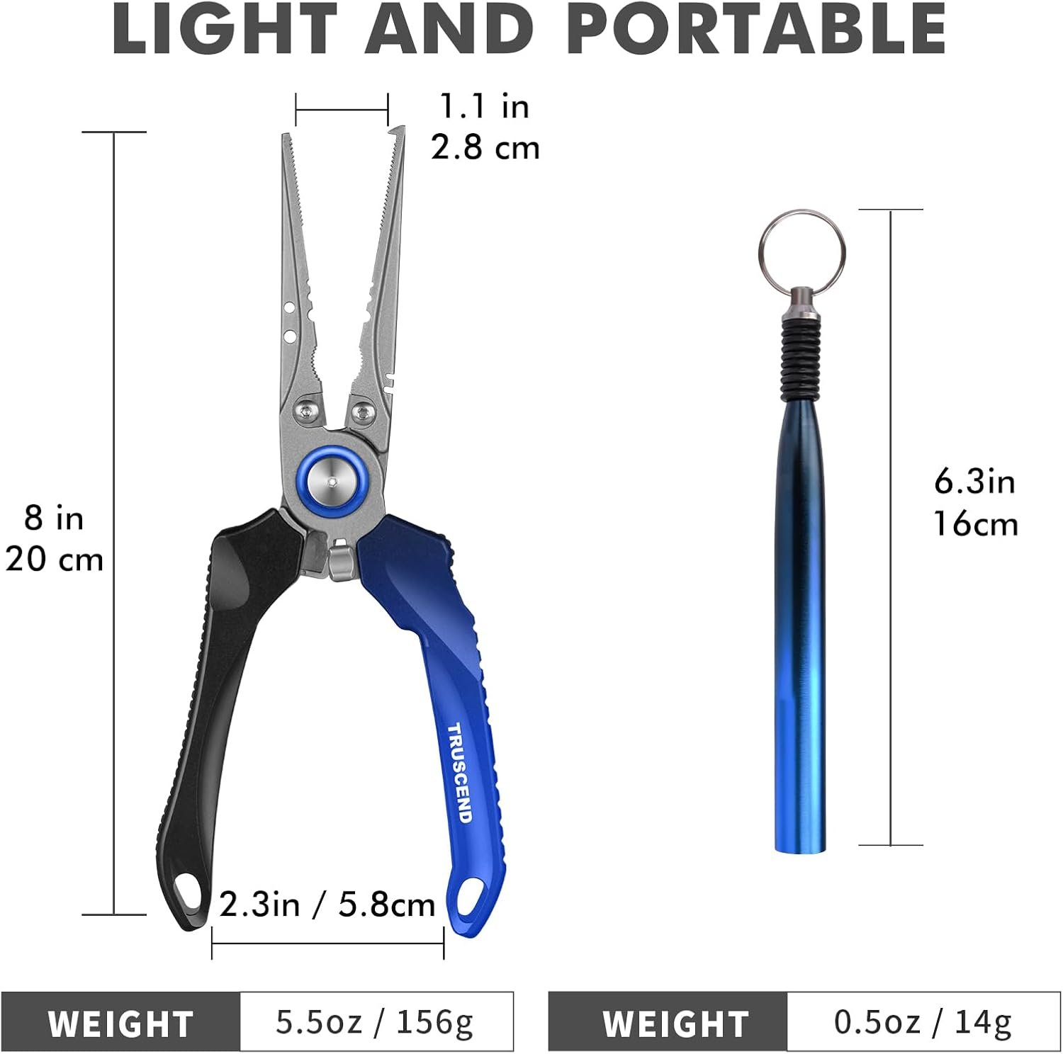 TRUSCEND Lockable Handy Fishing Pliers with Innovative Ergonomic Handle, Saltwater Corrosion Resistant Teflon Coated Fishing Tool, Multi-Function Fishing Gear with Mo-V Cutter, Amazing Fishing Gift - Image 5