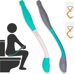 Toilet Aids for Wiping – 15.7 Long Reach Comfort Butt Wiper Tools Self-Help Toilet Butt Wipe Tool, Elderly from Back Surgery