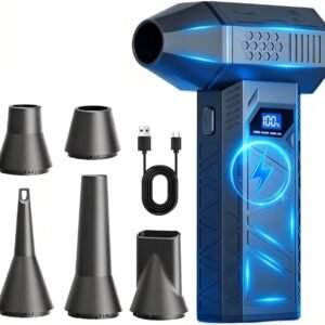 Compressed Air Duster,150000RPM Cordless Electric air Duster for Powerful Snow Blower, Keyboard PC Cleaning,4-Gear Adjustable Mini Blower with Fast Charging,Jet Dry Blower Air Blower for Home and Car