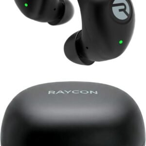 Raycon Fitness Bluetooth Wireless Earbuds + Microphone with Active Noise Canceling, Sweat & Water-Resistant Earphones, Running Headphones, Ear Buds Wireless Bluetooth 56 Hours Playtime (Black)