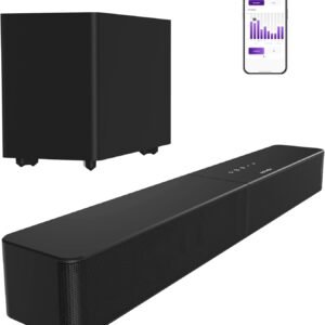 ULTIMEA Sound Bar with Wireless Subwoofer, 240W Peak Power, VoiceMX & BassMX, App Control, 2.1ch Soundbar for Smart TV, Adjustable Bass, HDMI, Optical, Bluetooth 6.0, Poseidon M30 (2026 Model)