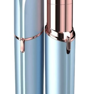 Facial Hair Remover for Women – as Seen on TV Painless Face Shaver – Electric Hair Removal Device for Face Lips Peach Fuzz with Light (Blue)
