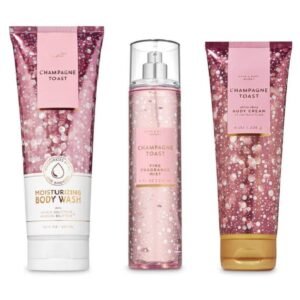 Bath and Body Works - Champagne Toast - 3 pc. Gift Set - Moisturizing Body Wash, Fine Fragrance Mist and Ultra Shea Body Cream - (2019 Edition)