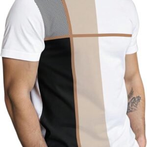 SOLY HUX Men’s Casual T Shirts Short Sleeve Crew Neck Color Block Graphic Tees Shirt Summer Tops