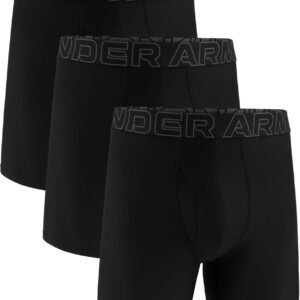 Under Armour Men’s Performance Tech Boxerjock Brief Underwear, 6″ Inseam, All-Day Comfort & Ultra-Soft, 3-Pack
