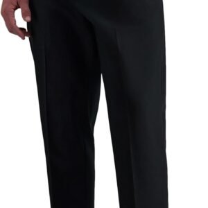 Haggar Men’s Premium No Iron Khaki Classic Fit Flat Front Casual Pant (Regular and Big & Tall Sizes)