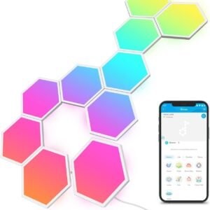 Govee Glide Hexa Light Panels, RGBIC Hexagon LED Wall Lights, Wi-Fi Smart Home Creative Wall Lights with Music Sync, Works with Alexa Google Assistant for Indoor Gaming Decor, 10 Pack