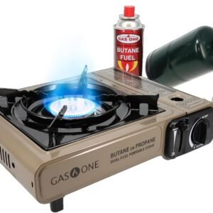 Gas One GS-3400P Propane or Butane Stove Dual Fuel Stove Portable Camping Stove – Patented – with Carrying Case Great for Emergency Preparedness Kit