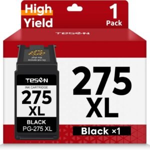 TESEN PG-275XL CL-276XL Replacement for Canon Ink 275 and 276 PG275 CL276 275XL 276XL Ink Cartridge Combo Pack for PIXMA TR4720 TS3522 TS3500 TR4700 TR4722 TS3720 Printer Ink Cartridge (Black,1-Pack)