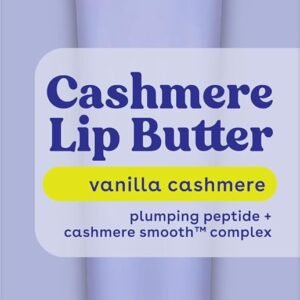 eos Cashmere Lip Butter – Vanilla Cashmere, Plumping Peptides, Smoothing, eos Lip Butter, Shea Butter, Lip Mask, Lip Moisturizer, Soft Lips, 0.35 fl oz