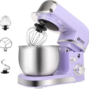 Stand Mixer, Kitchen in the box 3.2Qt Small Electric Food Mixer,6 Speeds Portable Lightweight Kitchen Mixer for Daily Use with Egg Whisk,Dough Hook,Flat Beater (Purple)