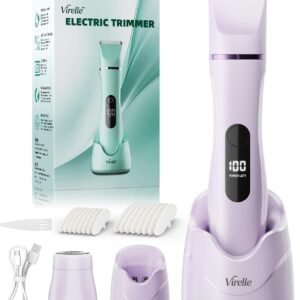 Hair Removal Epilators Bikini Trimmer for Women, Painless Waterproof Electric Foil Shaver Razor for Facial Leg Body Armpit, Ceramic Blade with USB Charging Dock, Travel Grooming Gift for Her, Purple