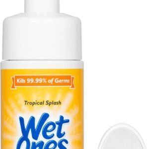 Wet Ones for Pets Antibacterial Dog Paw Cleaner with Built-in Scrubber Brush, Tropical Splash Scent – Foaming Cleanser for Dog Paws – Paw Washer & Grooming Care, 5 Ounce