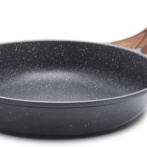 SENSARTE Nonstick Frying Pan Skillet, Swiss Granite Coating Omelette Pan, Healthy Stone Cookware Chef’s Pan, PFOA Free (9.5 Inch)