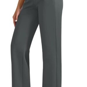 JEKAOYI Womens Dress Pants Stretchy Work Pants High Waisted Business Trousers Pull On Casual Slacks with Pockets