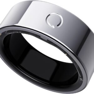 opove O Ring Smart Ring, Fitness Trackers Rings with Sleep/Stress/Heart Rate/Women’s Health Monitoring, Comfortable Wearing, Up to 7 Days Using, Fitness Ring for Android & iOS, Silver-Size10