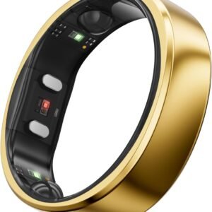 RingConn Gen 2, World’s First Smart Ring with Sleep Apnea Monitoring, No APP Subscription, 12-Day Battery Life, Stress/Heart Rate/Women’s Health Tracker, Android & iOS Compatible (Gold, Size 10)