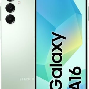 SAMSUNG Galaxy A16 4G LTE (128GB + 4GB) International Model SM-A165F/DS Factory Unlocked 6.7″ Dual Sim 50MP Dual Cam (Case Bundle) (Light Green)