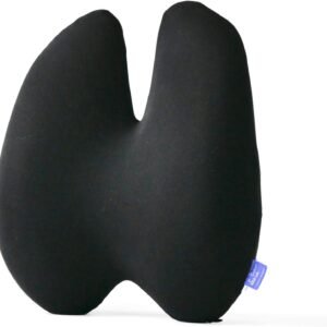 C CUSHION LAB Extra Dense Lumbar Pillow – Patented Ergonomic Multi-Region Firm Back Support for Lower Back Pain Relief – Lumbar Support Cushion with Strap for Office Chair, Car, Sofa, Plane – Black