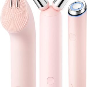 medicube Mini Booster Pro Plus Full Facial Device Set | 3-in-1 Korean Facial Device for Makeup Removal & Pore Cleansing, Skin Definition & Body Care, Skincare Boost with 3 Modes | Pink