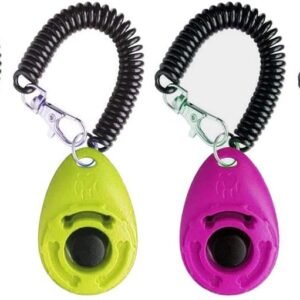 Dog Training Clicker with Wrist Strap – OYEFLY Durable Lightweight Easy to Use, Pet Training Clicker for Cats Puppy Birds Horses. Perfect for Behavioral Training 4-Pack (4colour)