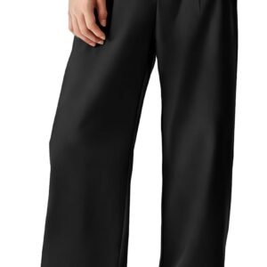 JMIERR Mens Baggy Casual Dress Pants Lightweight Pleated Old Money Wide Leg Pants Loose Relaxed Fit Trousers