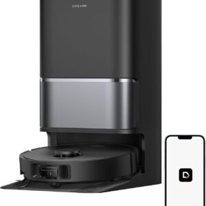 DREAME L40 Ultra Gen 2 Robot Vacuum and Mop with 25,000Pa Suction, Extendable Side Brush and Mop, All-in-One Self-Emptying & Cleaning Dock, Voice & App Control, Black