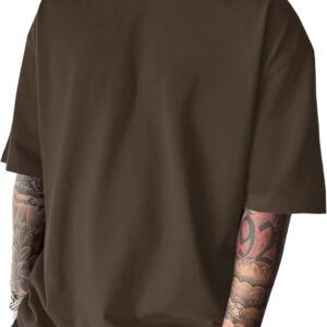 Men’s Fashion Oversized Tshirts Workout Short Sleeve T-Shirt Dry Fit Lightweight Crewneck Tee Tops