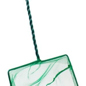 AQUANEAT 8 Inch Aquarium Fish Net, Wastes Skimming Cleaning Tool with Firm Handle for Fish Tanks Small Ponds