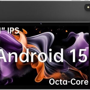 ApoloMedia 11″ Tablet, 2026 Android 15 with Octa-core Processor, 8GB RAM+128GB ROM(1TB Expandtion), 7000mAh Battery, HD IPS Large tableta,WiFi 6&BT5.0, Support GMS (Case not Included)
