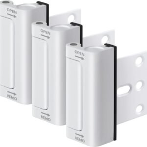 Home Security Door Reinforcement Lock, 3-Pack Upgraded White Front Door Locks for Kids Safety Withstand 800 lbs, Toddler Child Proof Door Lock, Extra Door Lock from Inside Prevent Unauthorized Entry