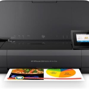 HP OfficeJet 250 Wireless Mobile Printer, Scanner, Copier – Black, Battery Included (CZ992A)