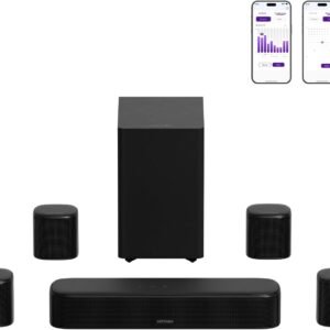 ULTIMEA 7.1ch Surround Sound Bar for Smart TV, with 4 Surround Speakers, Peak Power 330W, Surround Sound System Soundbar with Subwoofer, HDMI ARC, Bluetooth 6.0, Optical, Aux, Aura A40 Pro, 2026 Model