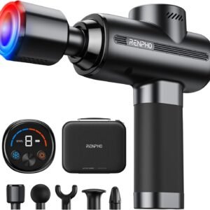 RENPHO Active Thermacool 2 Massage Gun with Heat and Cold, [2026 Upgraded] Percussion Deep Tissue Handheld Neck Massager, FSA Approved, Muscle Masajeador for Men Women Athletes HSA