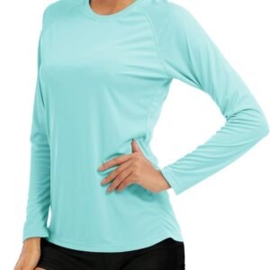 MAGCOMSEN Women’s Long Sleeve Shirts UPF 50+ Sun Protection Shirts for Hiking Fishing Workout Rash Guard