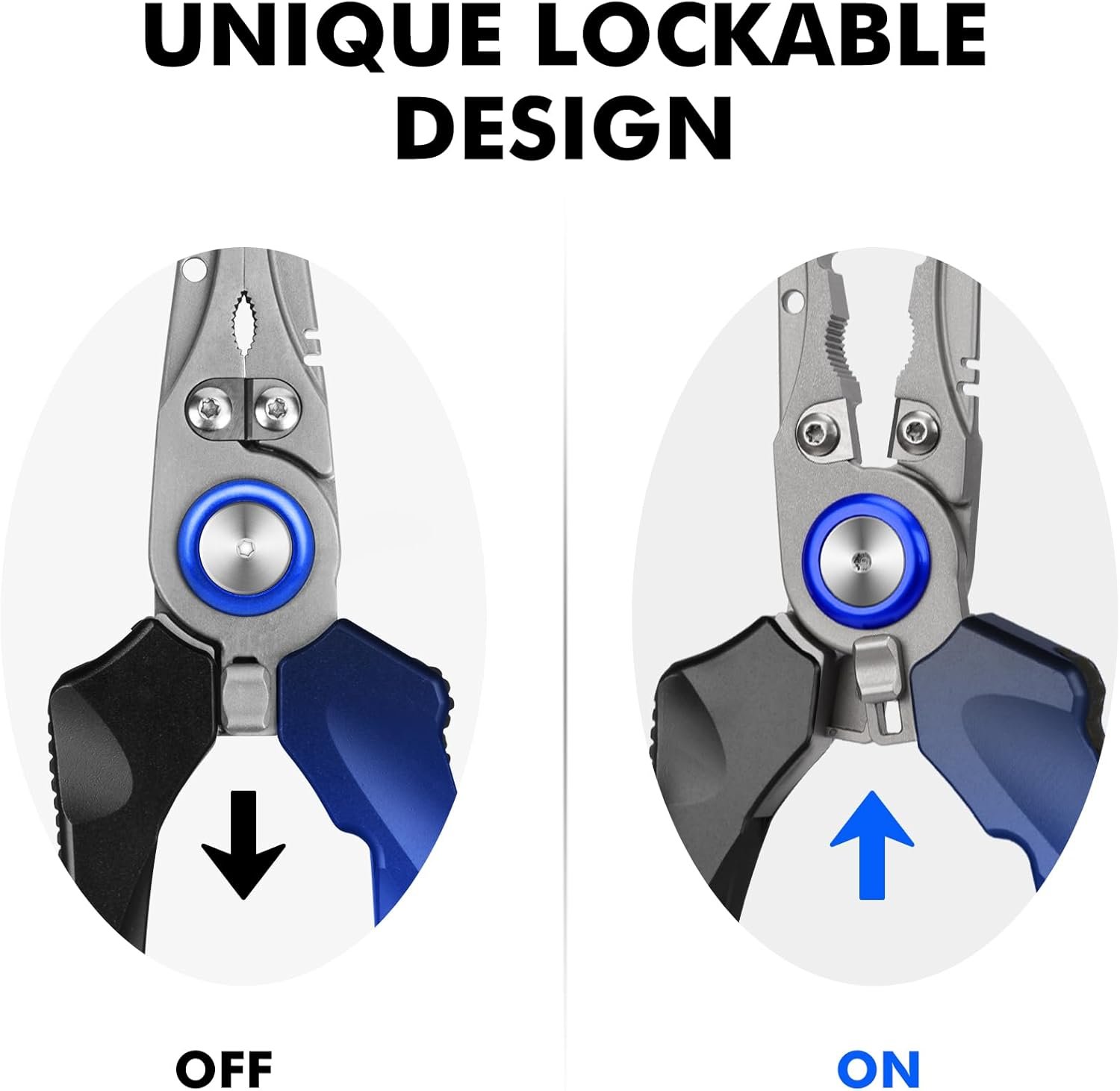 TRUSCEND Lockable Handy Fishing Pliers with Innovative Ergonomic Handle, Saltwater Corrosion Resistant Teflon Coated Fishing Tool, Multi-Function Fishing Gear with Mo-V Cutter, Amazing Fishing Gift - Image 6