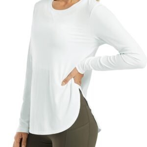 G4Free Women’s UPF 50+ UV Shirts Long Sleeve Workout Sun Shirt Outdoor Gym Hiking Tops Quick Dry Lightweight Casual Yoga