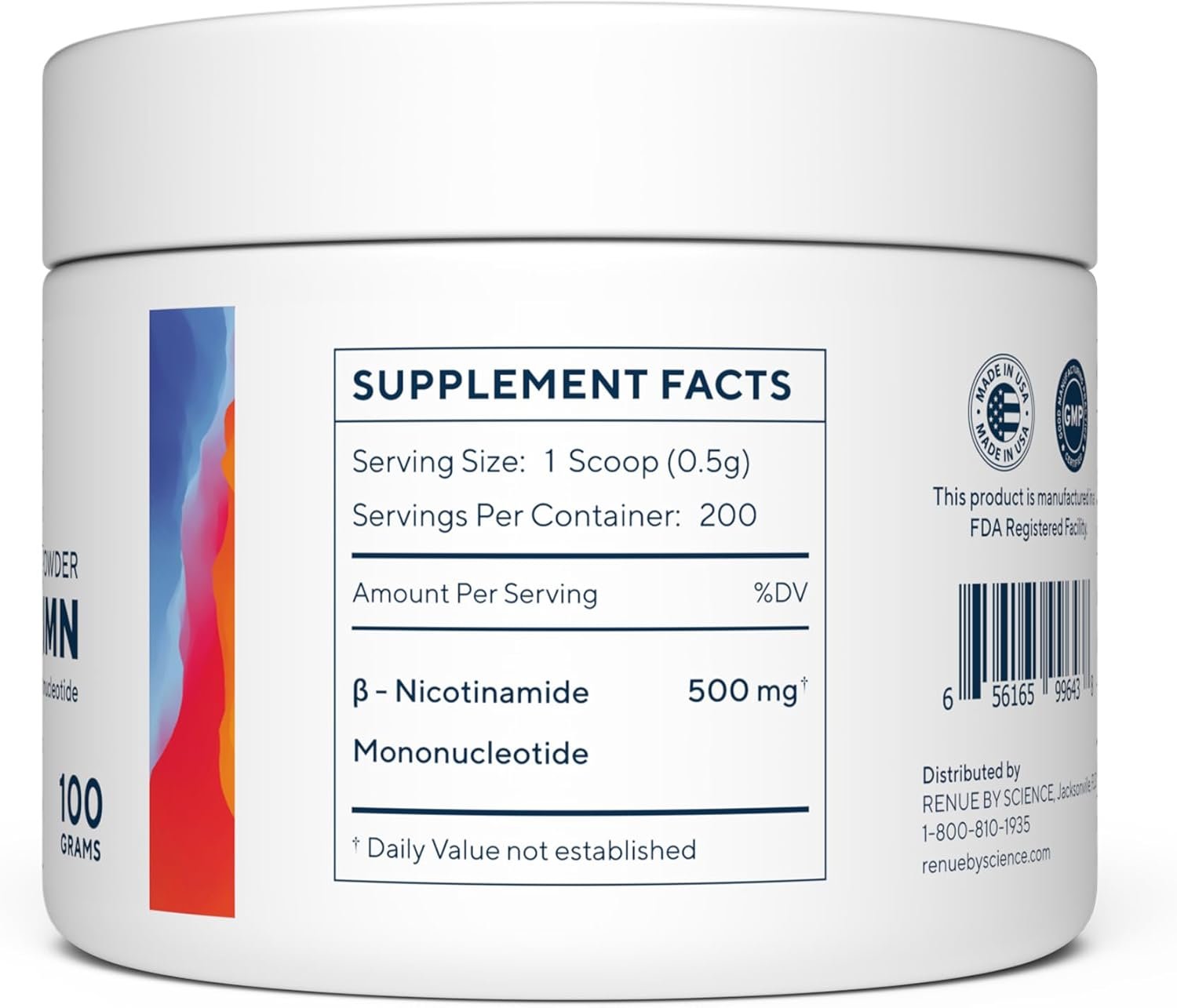 Renue By Science NMN Powder | 100g Fast Dissolve Powder Supplement | 500mg Nicotinamide Mononucleotide per Serving | Manufactured in the USA Third-Party Tested - Image 3