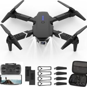 Mini Drone with Camera, 4K HD FPV Drone, Altitude Hold, Gesture Selfie, One key Return/Emergency Stop, 3D Flips, Waypoint Fly, 2 Batteries, Foldable Drones for Kids and Beginners