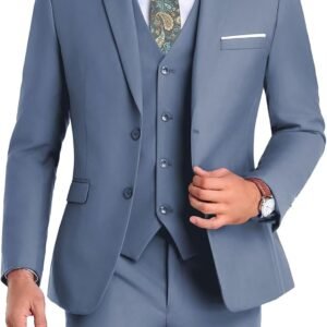High-End Suits Men Suit Groomsmen Suit Orange Slim Fit 3 Pieces Suit for Men Notched Lapel Jacket Vest Pants