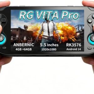 RG VITA Pro Retro Handheld Game Console 5.5-inch IPS INCELL Touch Screen Android 14/Linux Dual System RK3576 Octa-core 4GB+64GB AI Functions 3D Hall Joystick5000mAh 18W Fast Charging