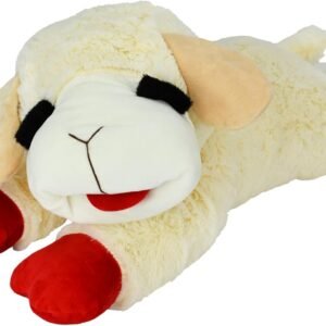 Multipet Lamb Chop Dog Plush Toy – Squeaky Toy for All Dogs – Extra Soft Plush – Stuffed Animal for Cuddling & Playing – Jumbo (24″, Cream)