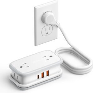 NTONPOWER 20W Travel Power Strip, Travel Essentials Cruise Approved Power Strip Non Surge Protector 4 Outlets 3 USB(1 USB-C) with 4FT Wrapped Extension Cord Flat Plug, Cruise Essentials 2026