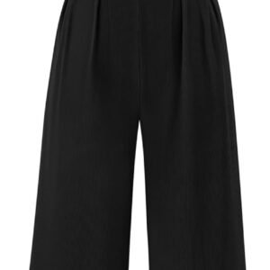 PRETTYGARDEN Summer Jumpsuits for Women Dressy 2026 Fashion Ruffle Cap Sleeve Romper Crew Neck Rib Knit One Piece Outfits