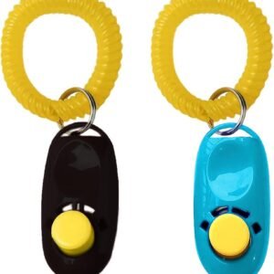 SunGrow 2-Pack Dog Clicker for Training with Wrist Bands, 2 Inches Multicolor, Pet Cat Dog Training Clickers & Behavior Support, Convenient and Effective Clicker Training Tools for Puppy or Cat