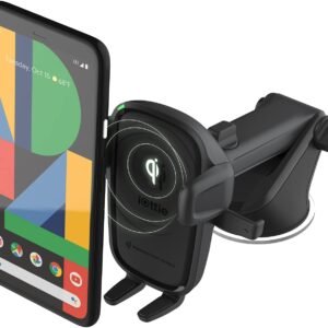 iOttie Car Charger Easy One Touch Wireless 2 Qi Charging Dashboard Phone Mount for iPhone, Samsung Galaxy, Huawei, LG, Smartphones