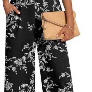 Women’s Adjustable Jumpsuits Casual Loose Wide Leg Overalls Summer Sleeveless Rompers with Pockets