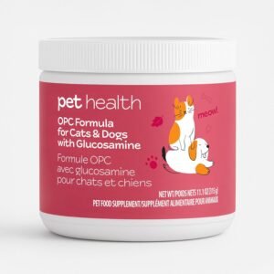 Pet Health OPC Formula with Glucosamine for Dogs & Cats, Beef Flavor – Joint Support, Healthy Circulation, Antioxidant Protection, Supports Cardiovascular & Visual Health (90 Servings)