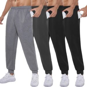 Mens Sweatpants with Pockets Gym Joggers – Athletic Pants for Workout Casual